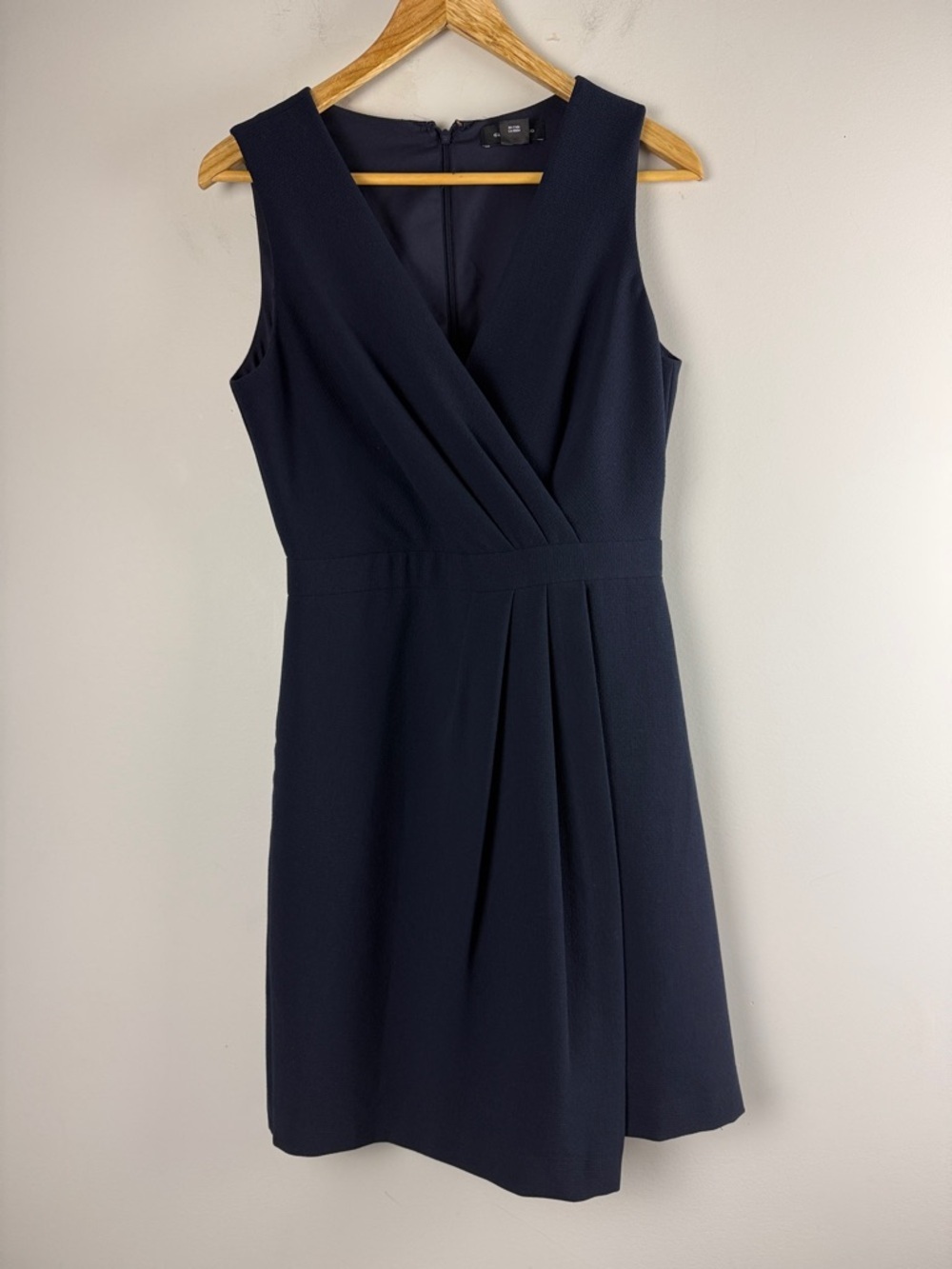 Club Monaco Navy Sleeveless Faux Wrap-Front Dress Size 2